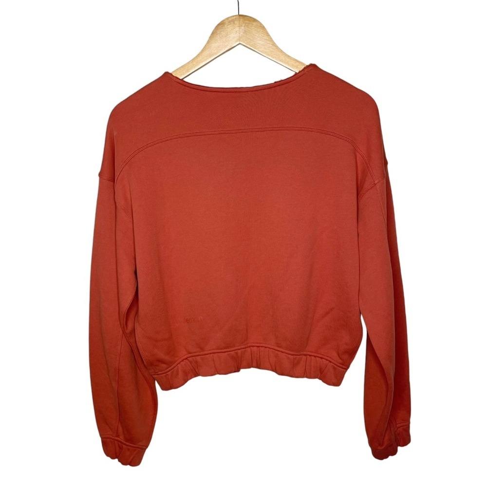 lululemon‎ Softstreme Perfectly Oversized Cropped Crew Sweatshirt Solar Orange - Picture 7 of 16